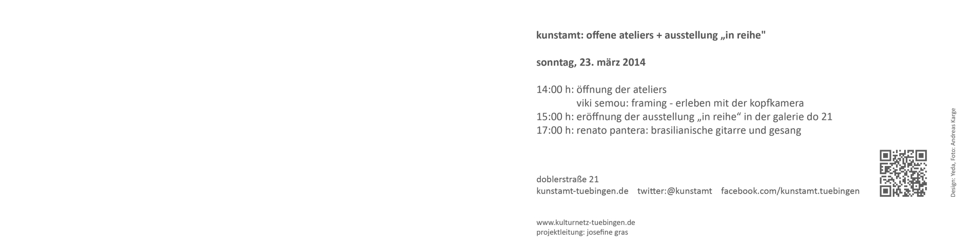 Kunstamt Tübingen - Tag der offenen Ateliers - 23.03.2014
